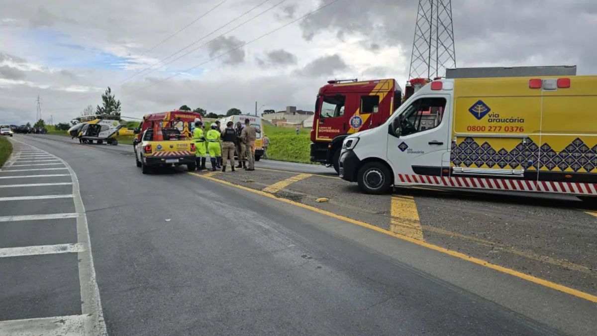 Idoso é atropelado no Contorno Norte e helicóptero é utilizado em resgate