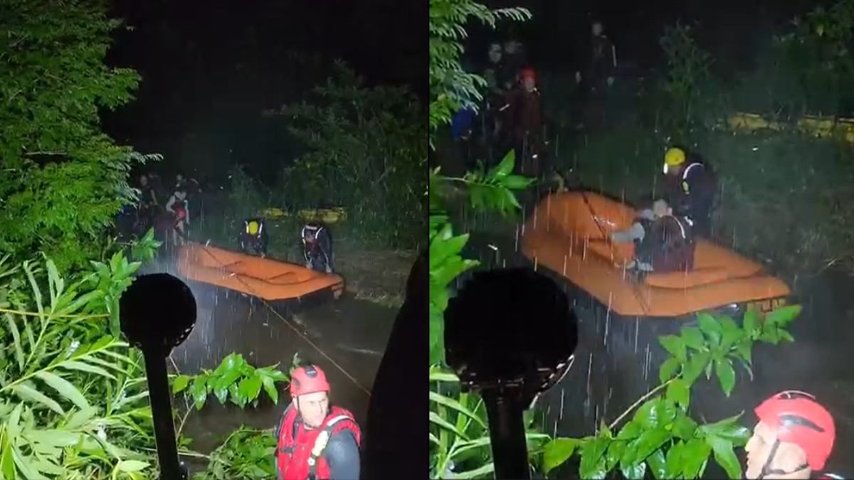 Corpo de Bombeiros resgata vítimas de cabeça d'água no Paraná